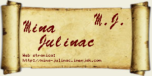 Mina Julinac vizit kartica